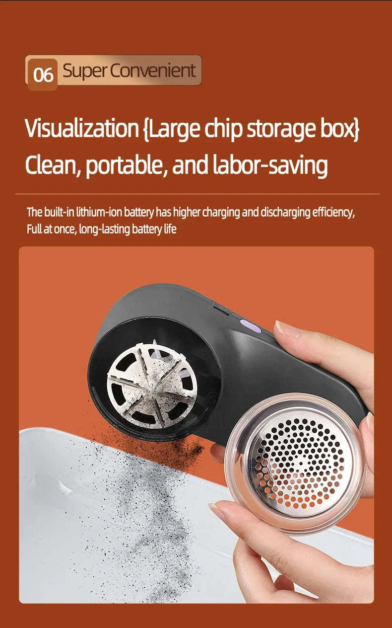 Electric Lint Remover with LED Digital Display-Grey