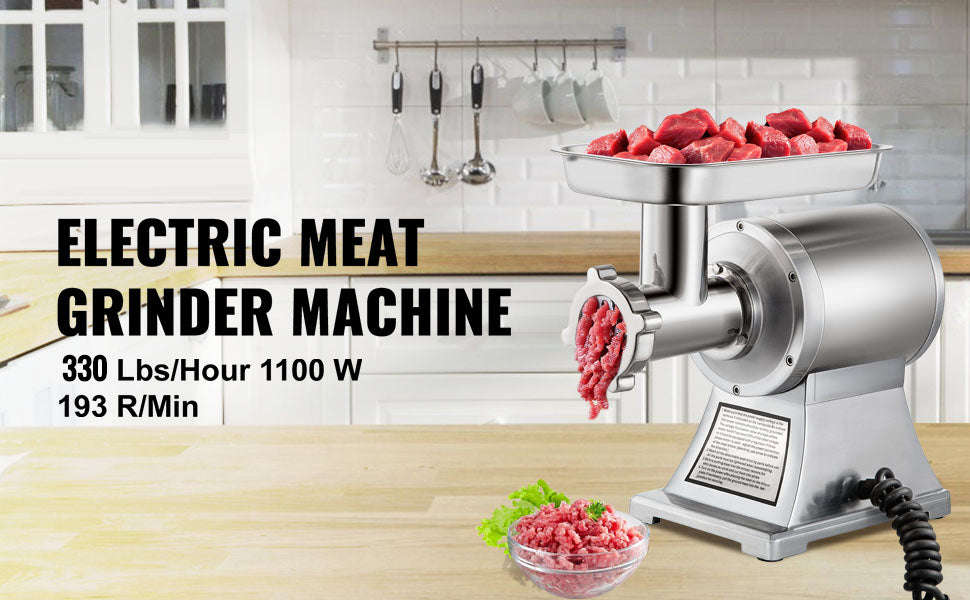 Electric Meat Grinder 1100W Stainless Steel Commercial-850W / Canada / 120kg/h