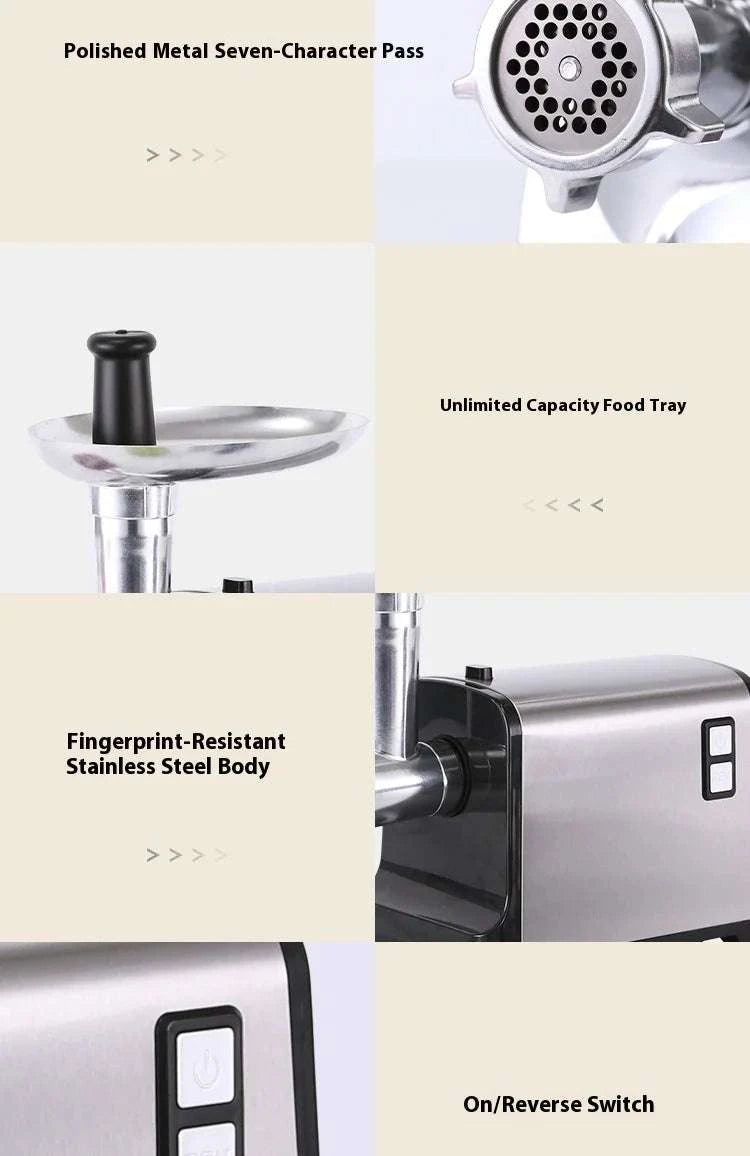 Electric Meat Grinder 800W Stainless Steel Sausage & Food Mincer-Meat grinder veget / EU