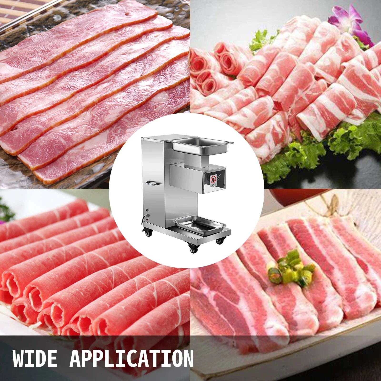 Electric Meat Slicer 750W 3 mm Stainless Steel Cutter-United Kingdom