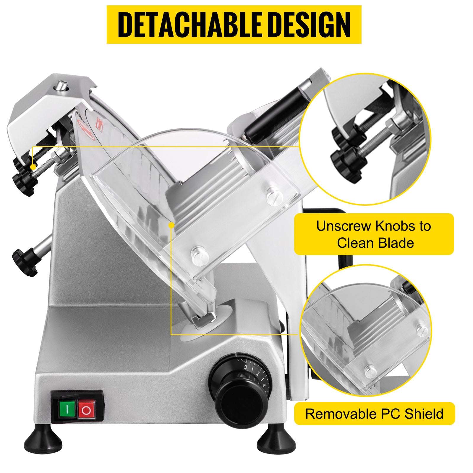 Electric Meat Slicer Adjustable Thickness 8-Inch Blade 200W–340W-340W / United States