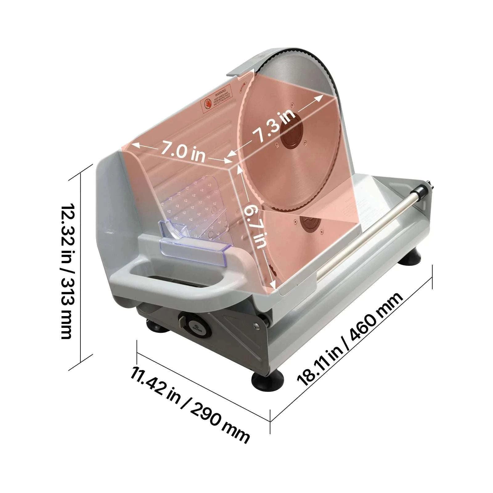 Electric Meat Slicer with Adjustable Thickness & Dual Blades-10 inch 320W / United States