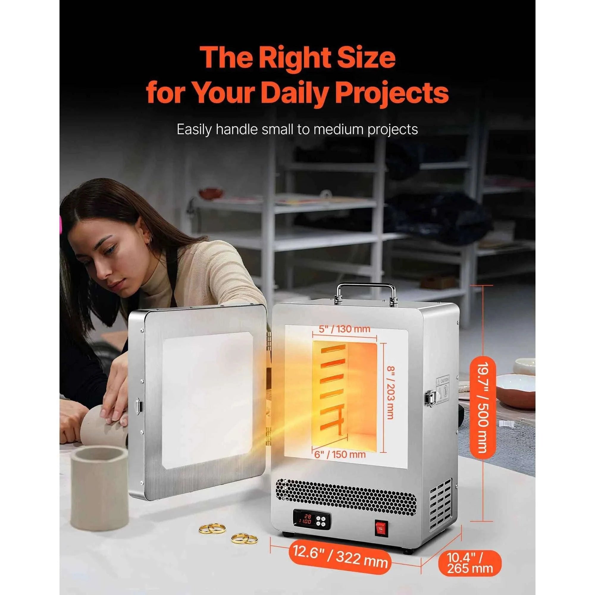 Electric Melting Furnace 1500W/1650W for Casting and Firing-M 1650W / spain