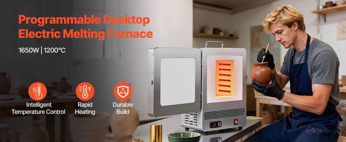 Electric Melting Furnace 1500W/1650W for Casting and Firing-M 1650W / spain