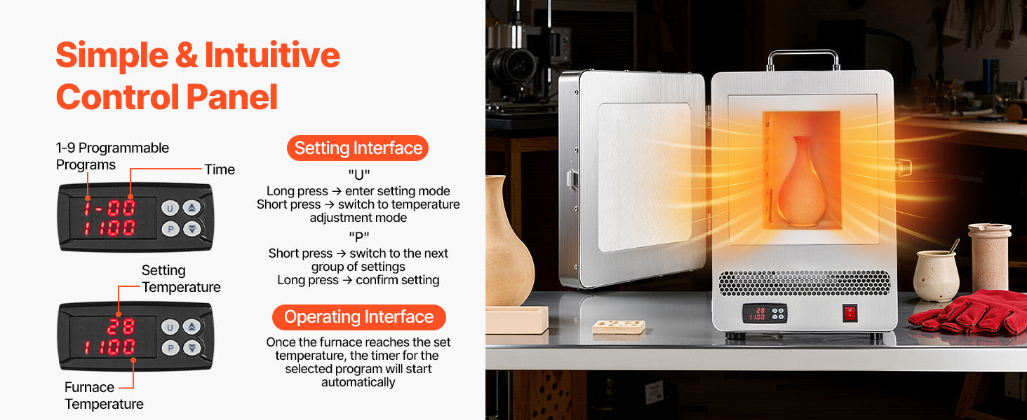Electric Melting Furnace 1500W/1650W for Casting and Firing