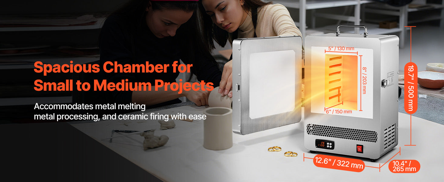Electric Melting Furnace 1500W/1650W for Casting and Firing