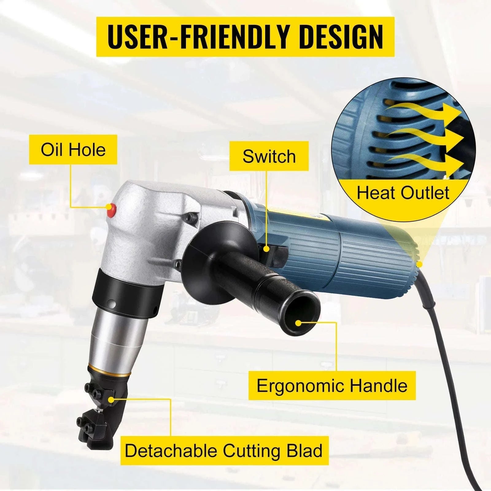 Electric Metal Nibbler Cutter Corded 380W/625W Sheet Metal Shears-625W / france