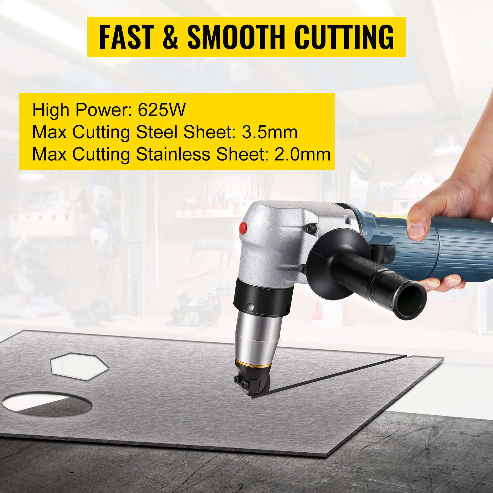 Electric Metal Nibbler Cutter Corded 380W/625W Sheet Metal Shears-625W / france