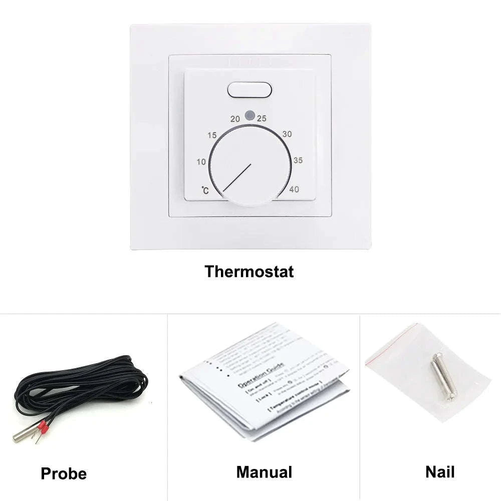 Electric MK05 Room Thermostat for Underfloor Heating-white
