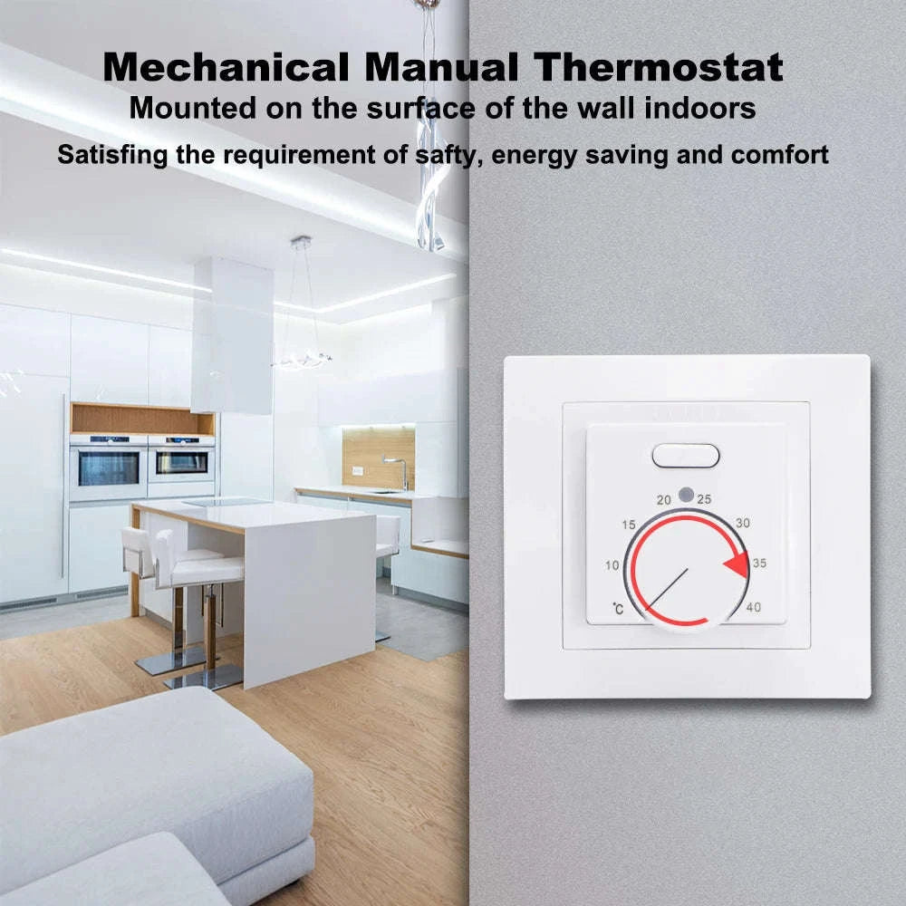 Electric MK05 Room Thermostat for Underfloor Heating-white