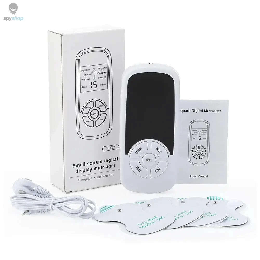Electric Muscle Stimulation Device – Portable TENS & EMS Pain Relief and Recovery Support-white