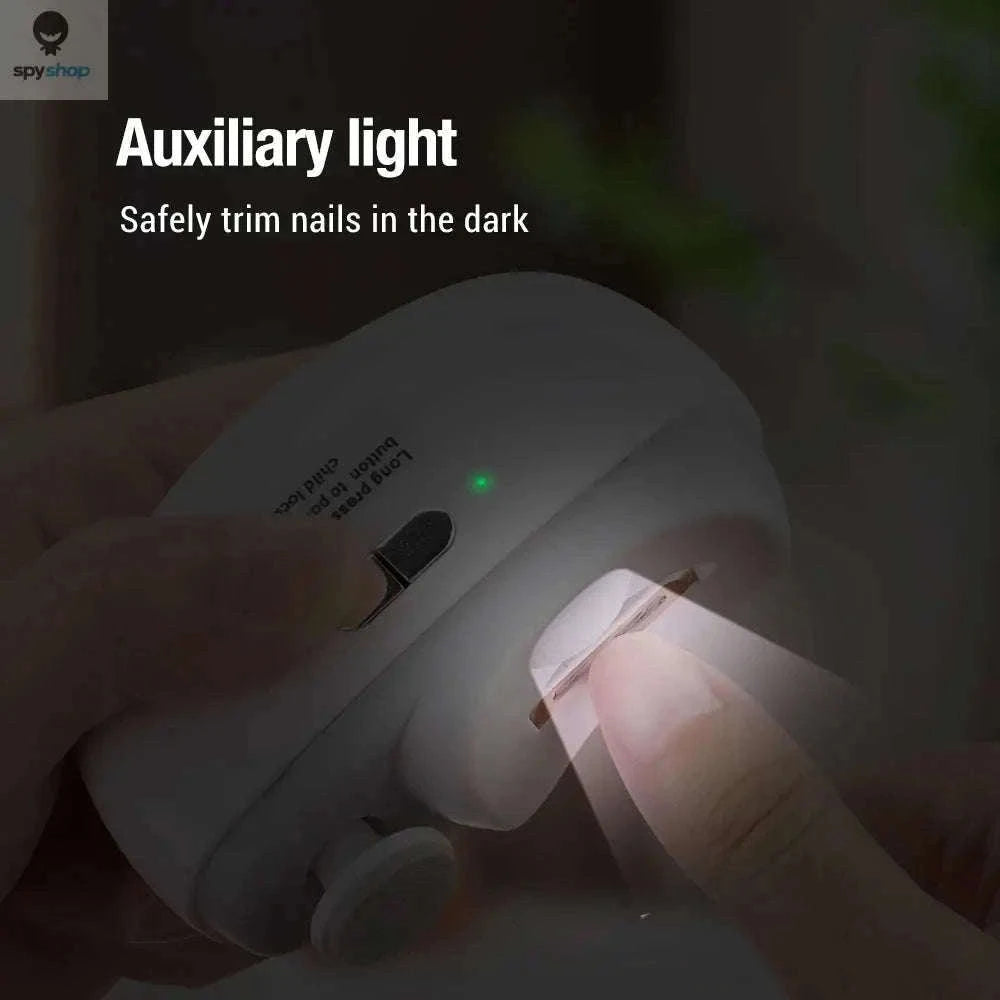 Electric Nail Trimmer & Polisher with LED and Rechargeable Power-Default Title