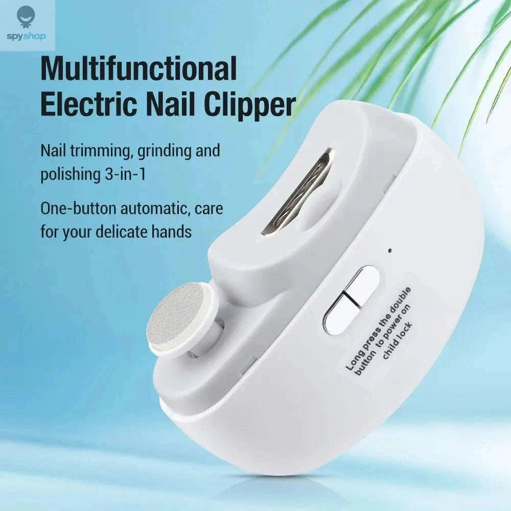 Electric Nail Trimmer & Polisher with LED and Rechargeable Power-Default Title
