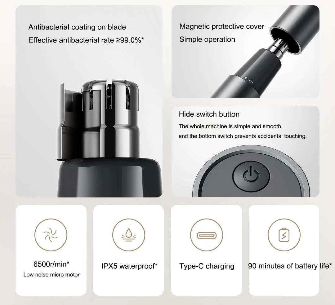 Electric Nose Hair Trimmer Rechargeable Painless Grooming Tool-Mijia nose hair trim / China Mainland