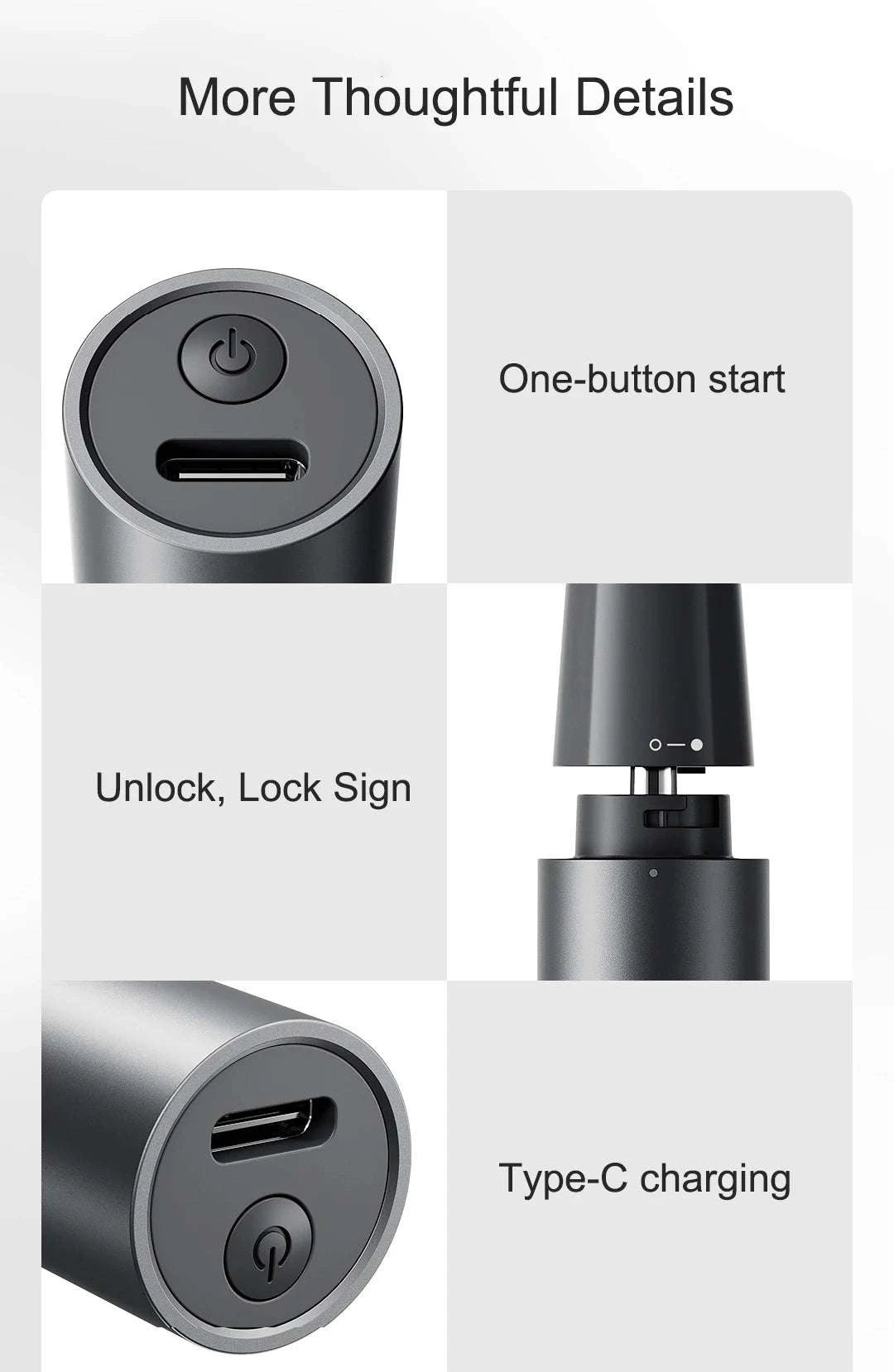 Electric Nose Hair Trimmer Rechargeable Painless Grooming Tool-Mijia nose hair trim / China Mainland