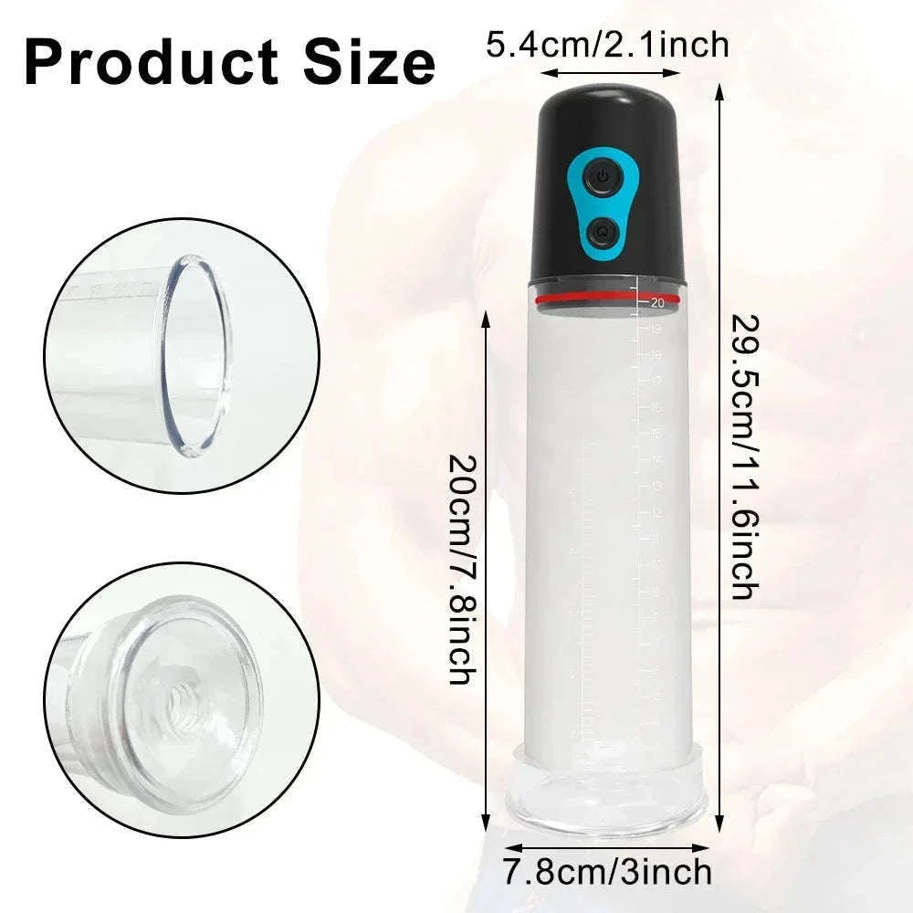 Electric Penis Pump with Adjustable Vacuum and Quick Release-YJB08-BK