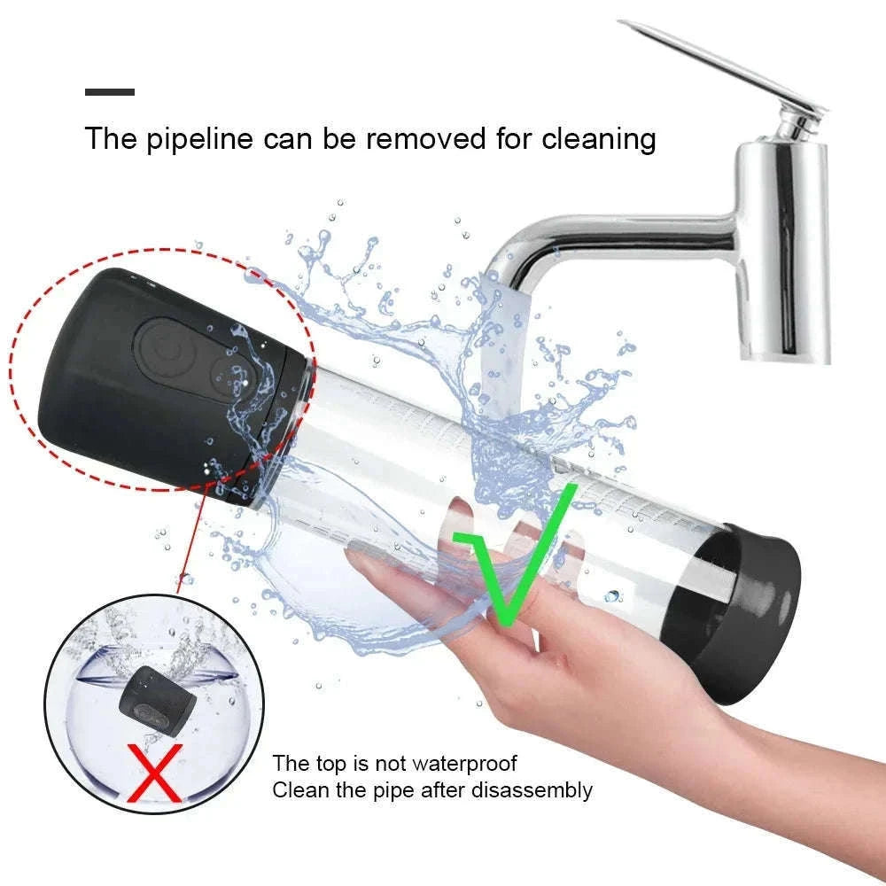 Electric Penis Pump with Adjustable Vacuum and Quick Release-YJB08-BK