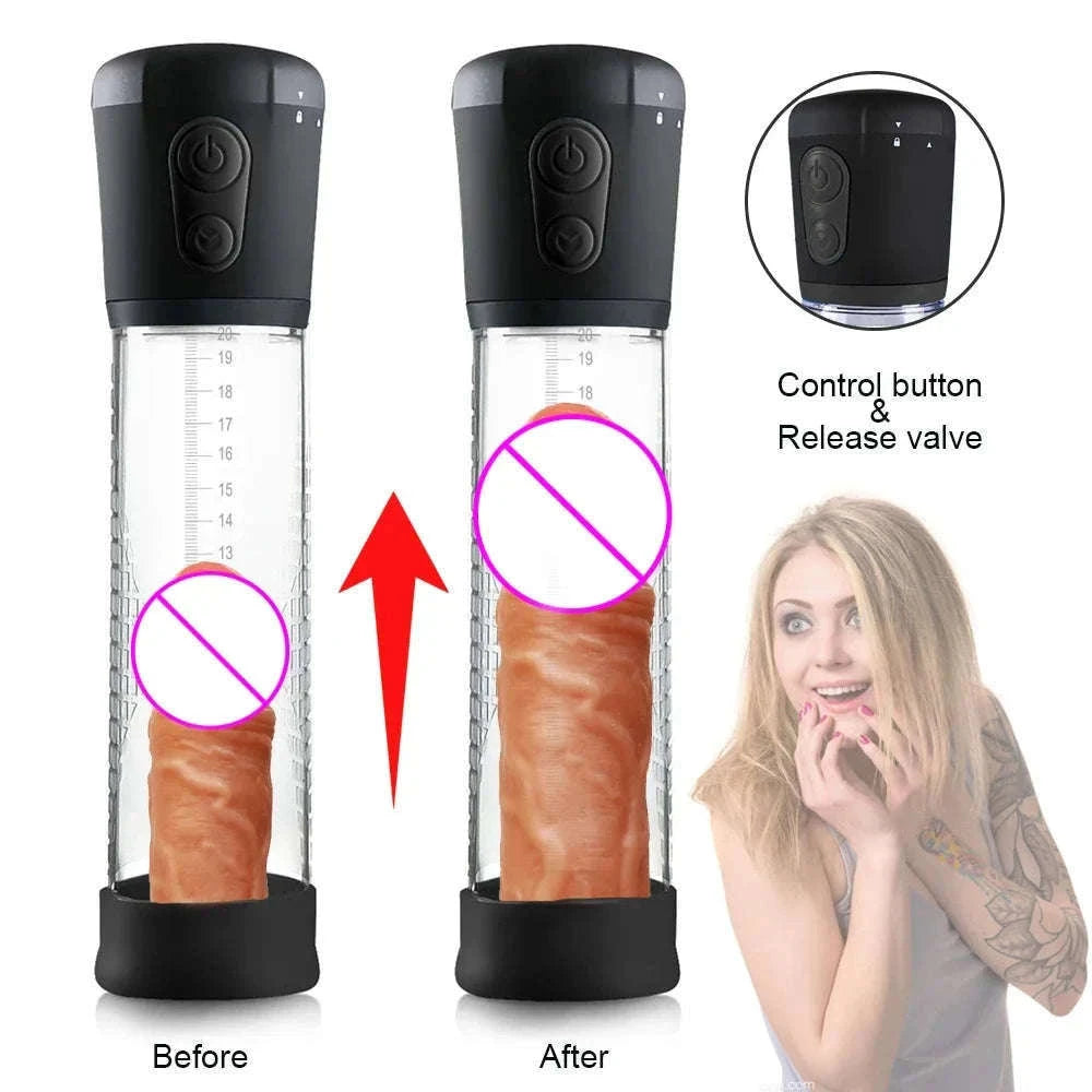 Electric Penis Pump with Adjustable Vacuum and Quick Release-YJB08-BK