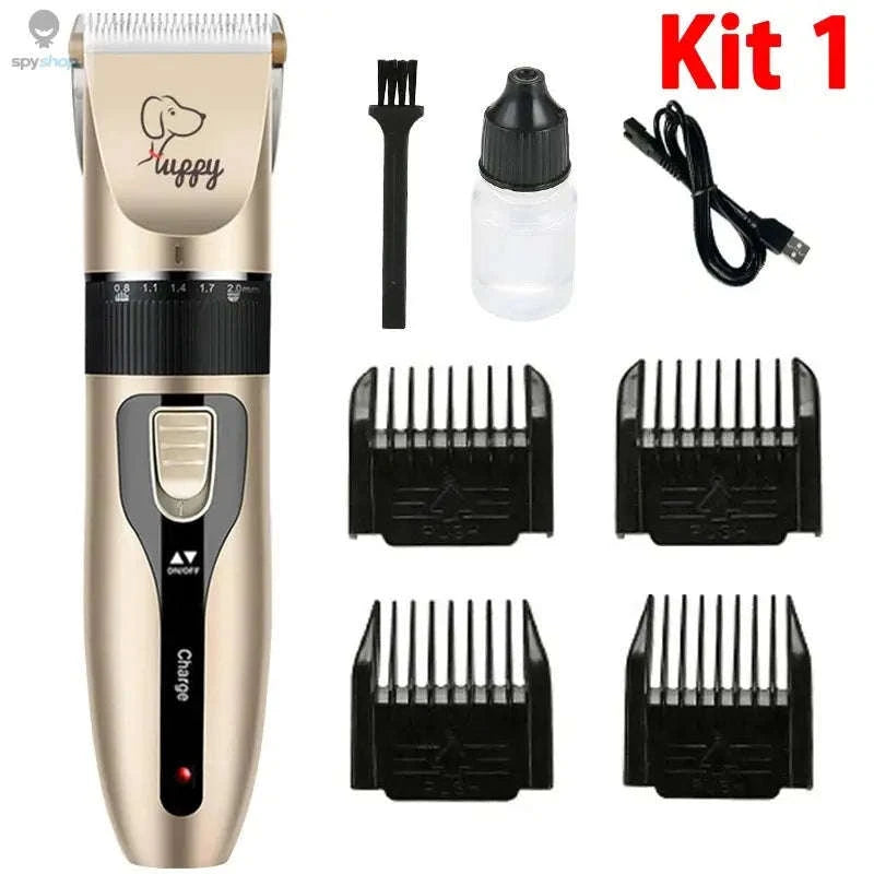 Electric Pet Clipper Grooming Kit – Quiet, Cordless, Precise Trimming-Kit 1 / CHINA