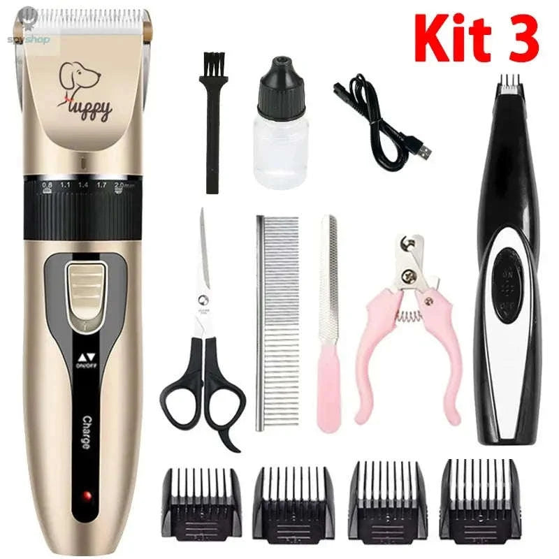 Electric Pet Clipper Grooming Kit – Quiet, Cordless, Precise Trimming-Kit 1 / CHINA