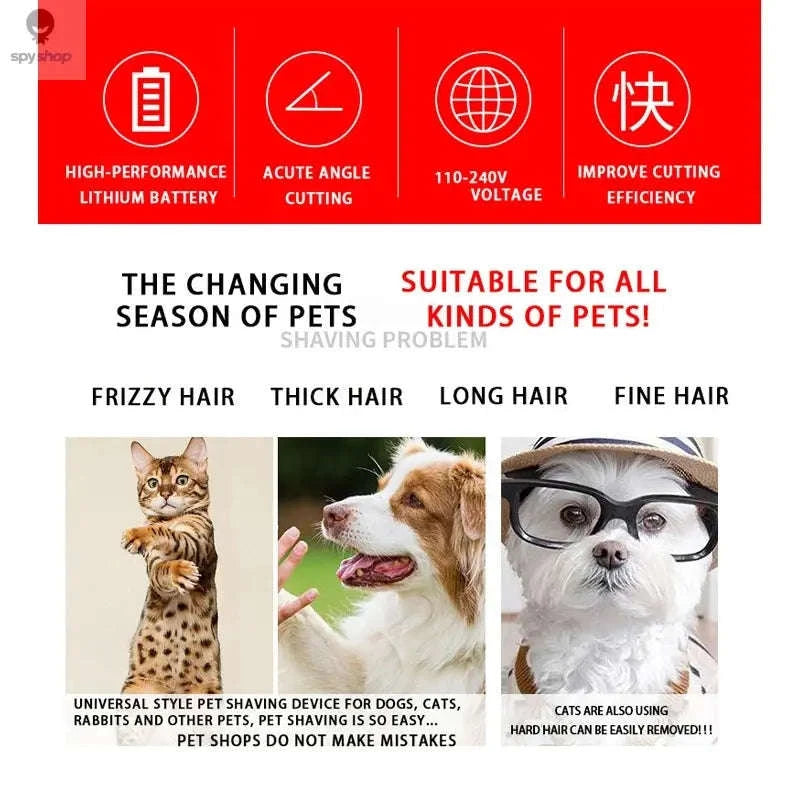 Electric Pet Clipper Grooming Kit – Quiet, Cordless, Precise Trimming-Kit 1 / CHINA