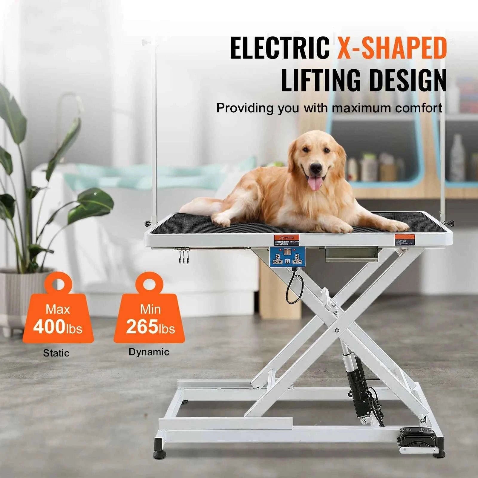 Electric Pet Grooming Table with Adjustable Arm for Large Dogs-50inch / United States