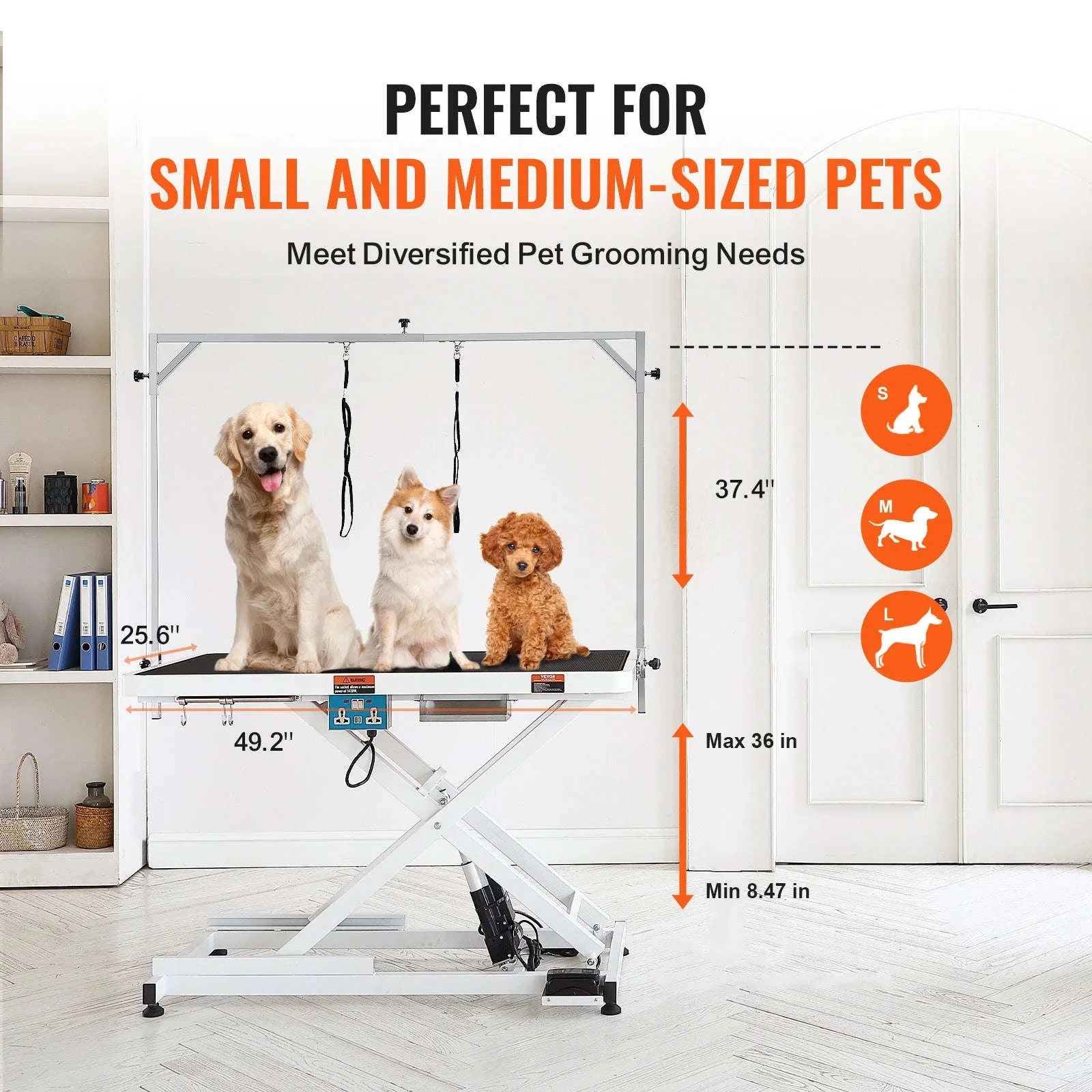 Electric Pet Grooming Table with Adjustable Arm for Large Dogs-50inch / United States