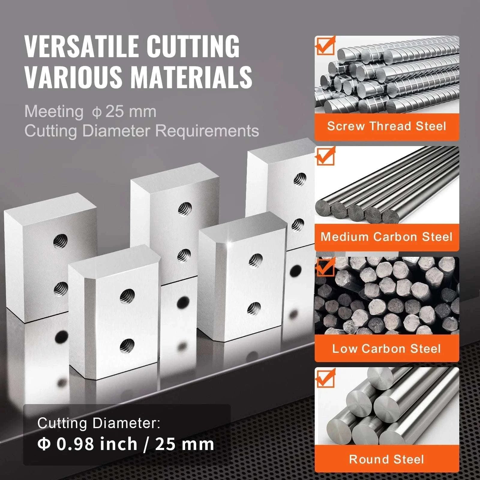 Electric Rebar Cutter Replacement Blades Set (6PCS) for RC-25-20mm 22mm / United States