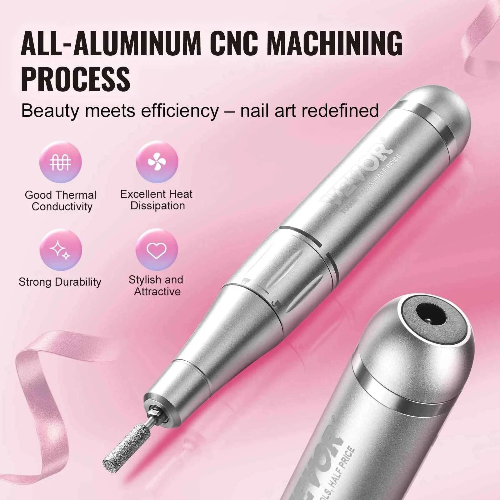 Electric Rechargeable Nail Drill 35000RPM Portable Cordless Nail File Machine-40k / Canada