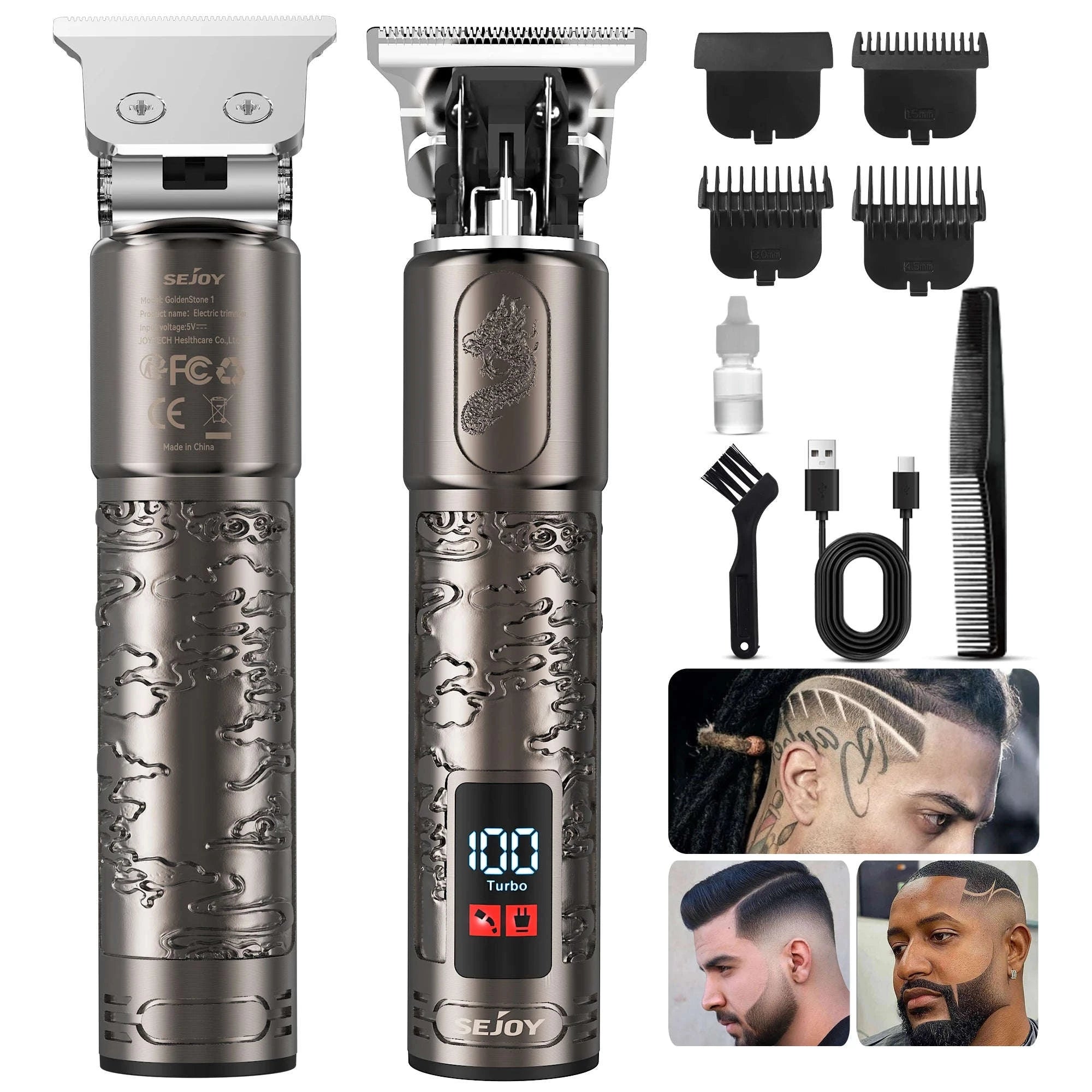 Electric Rotary Shaver for Men with 3D Floating Heads & Trimmer Kit-GARY / United States