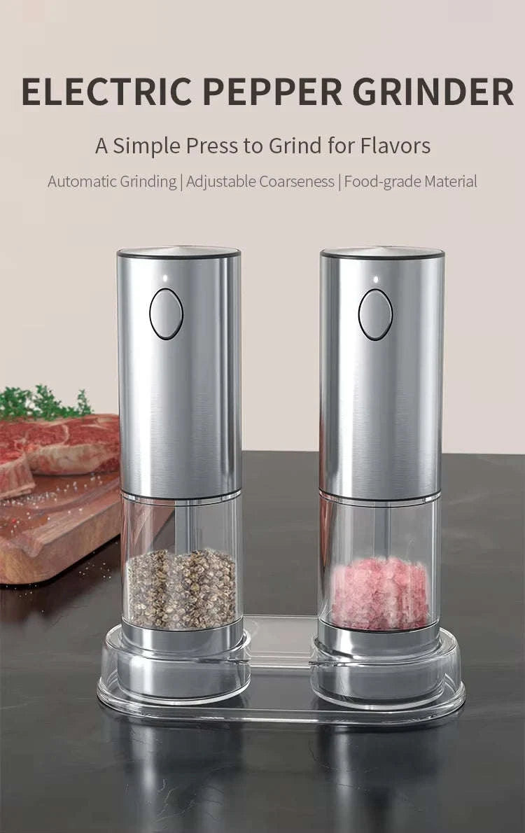Electric Salt and Pepper Grinder Set with Rechargeable Base-KYMQ-32C-H52