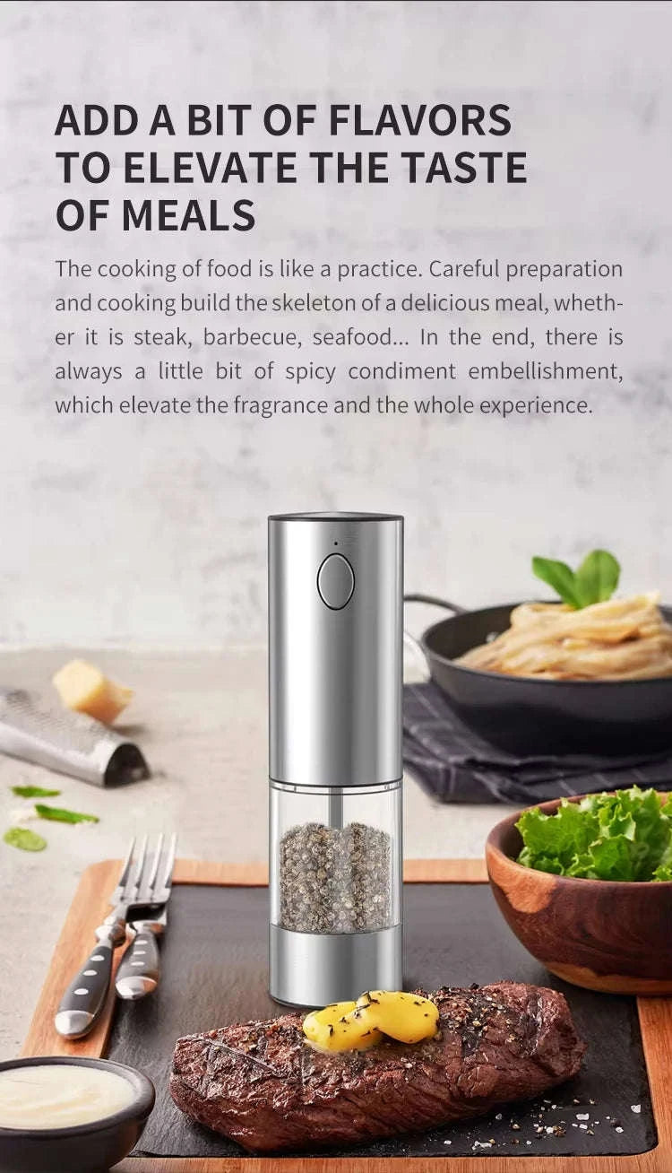 Electric Salt and Pepper Grinder Set with Rechargeable Base-KYMQ-32C-H52