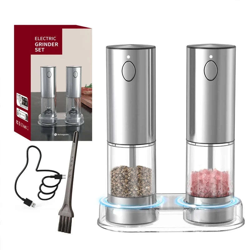 Electric Salt and Pepper Grinder Set with Rechargeable Base-KYMQ-32C-H52