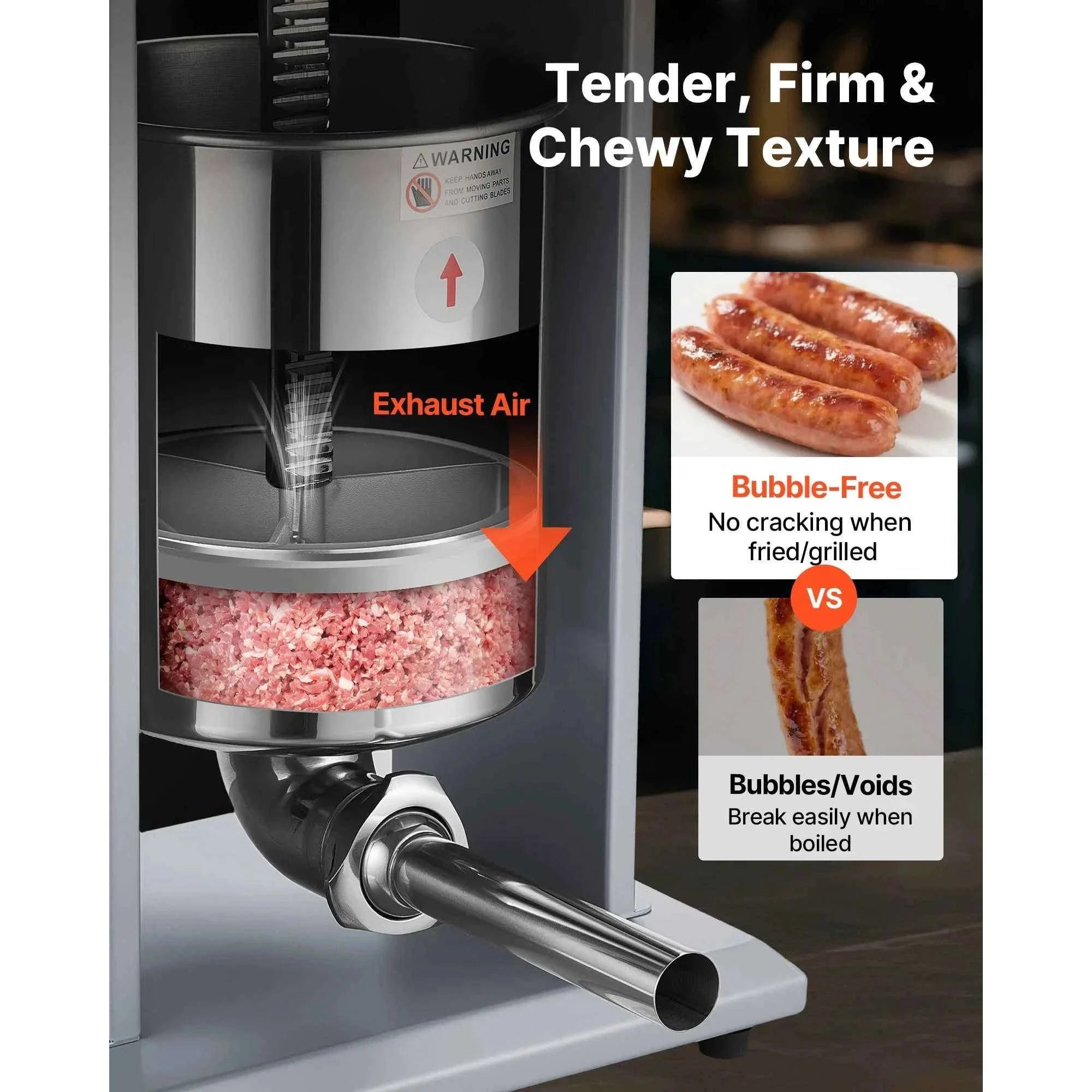 Electric Sausage Stuffer 10L Vertical Meat Filler with 4 Tubes-10L / United States