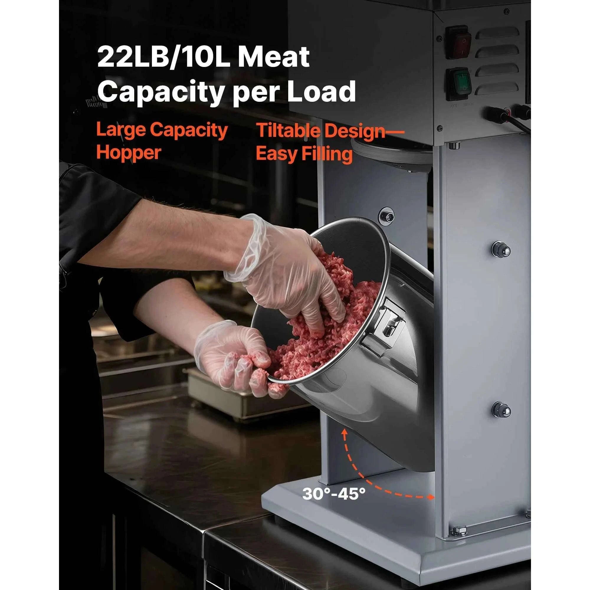Electric Sausage Stuffer 10L Vertical Meat Filler with 4 Tubes-10L / United States