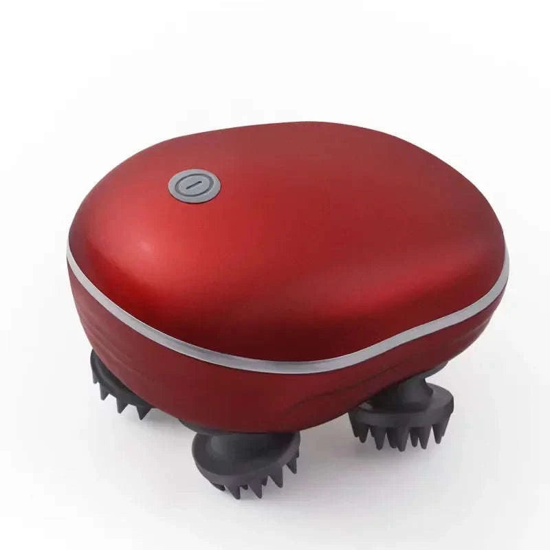 Electric Scalp Head Massager with Red Light Therapy-green