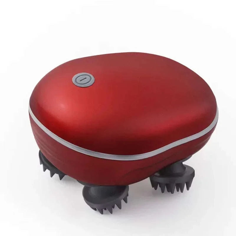Electric Scalp Head Massager with Red Light Therapy-green