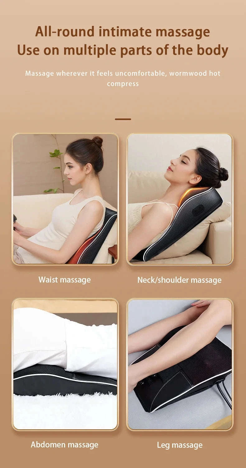 Electric Shiatsu Massage Pillow for Neck and Back-Ordinary model / EU Plug