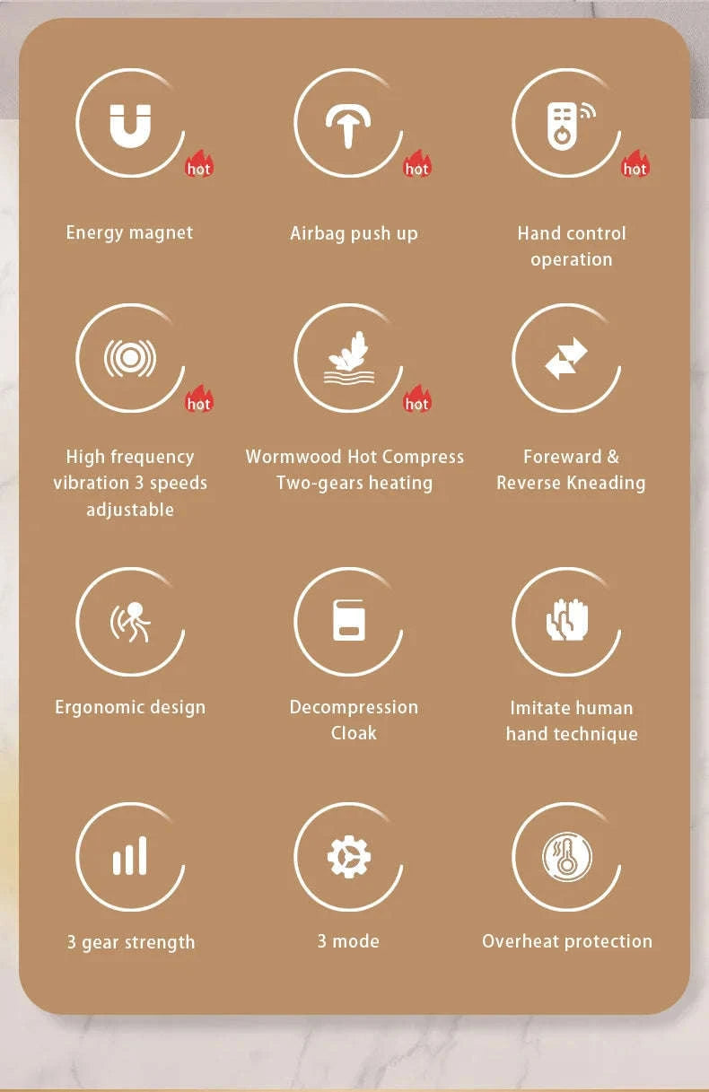 Electric Shiatsu Massage Pillow for Neck and Back-Ordinary model / EU Plug