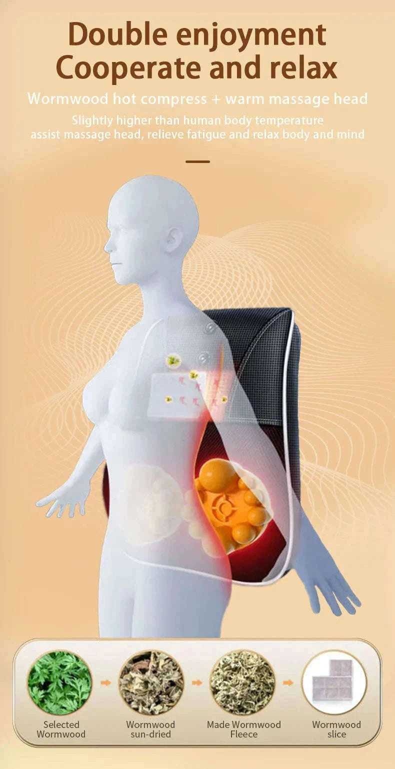 Electric Shiatsu Massage Pillow for Neck, Back and Shoulders-Ordinary model / EU Plug