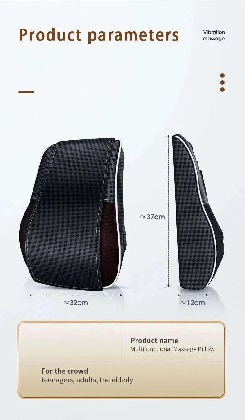 Electric Shiatsu Massage Pillow for Neck, Back and Shoulders-Ordinary model / EU Plug
