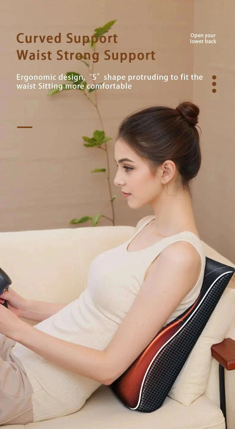 Electric Shiatsu Massage Pillow for Neck, Back and Shoulders-Ordinary model / EU Plug