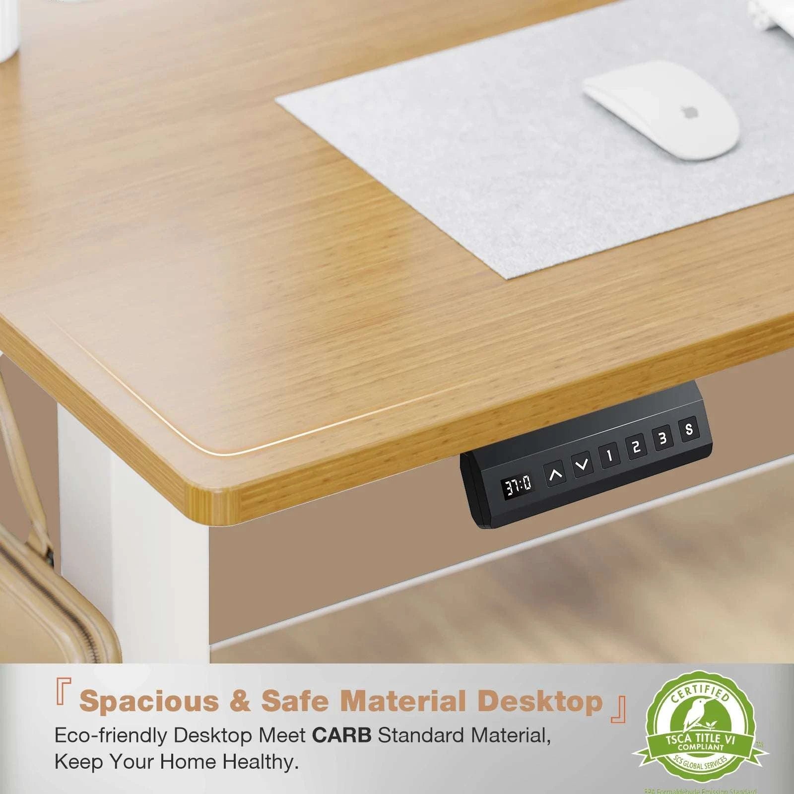 Electric Standing Desk 40x24 Adjustable Sit Stand Workstation-White / United States