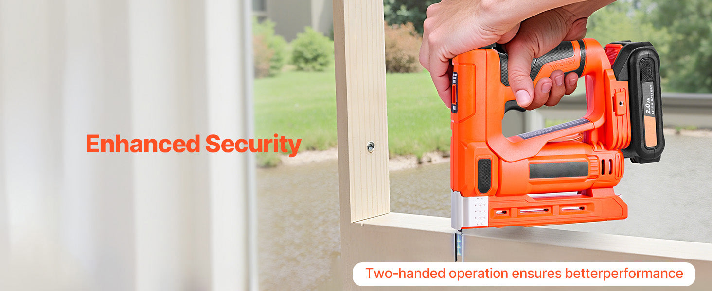 Cordless 2-in-1 Brad Nailer & Staple Gun with Battery