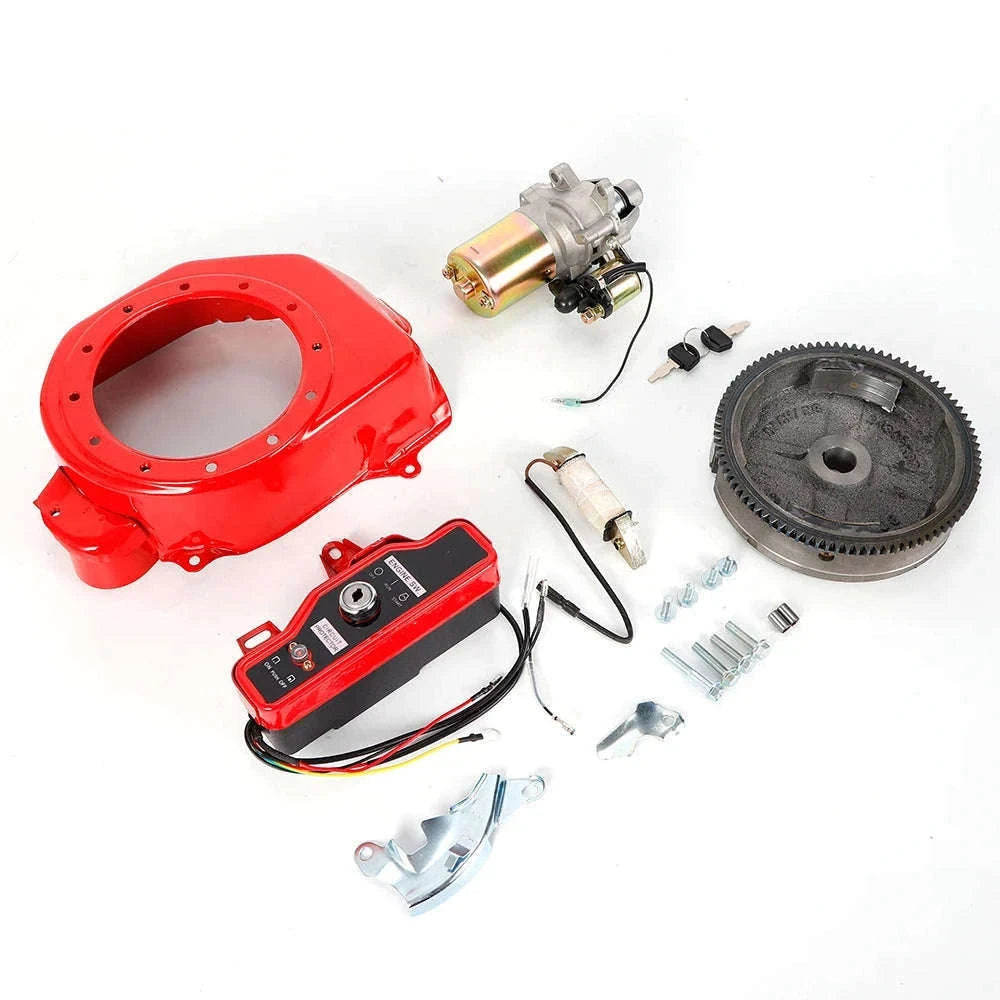 Electric Start Kit for Honda GX160 GX200 Engines-Red / United States