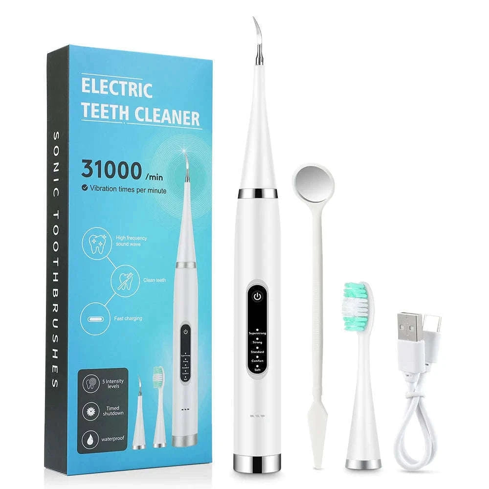 Electric Teeth Cleaner Ultrasonic Dental Scaler for Home Use-black