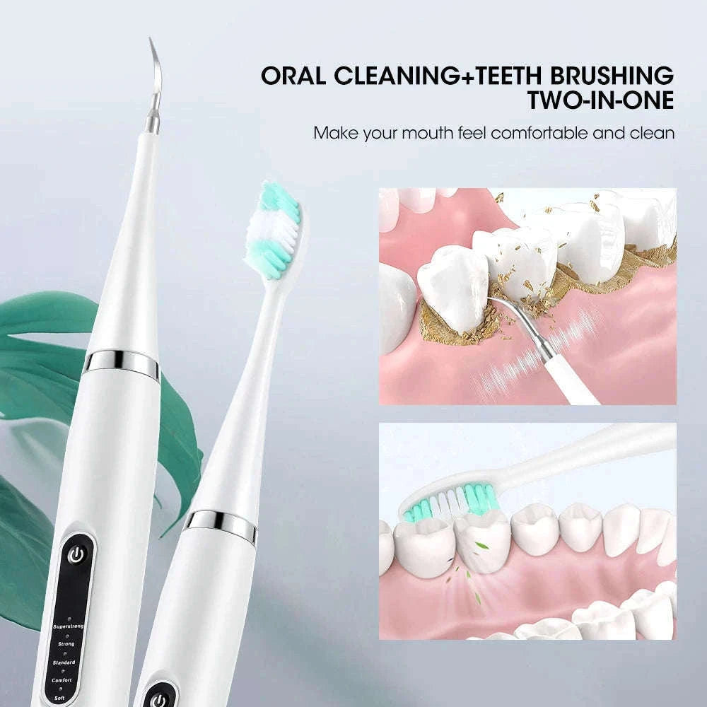 Electric Teeth Cleaner Ultrasonic Dental Scaler for Home Use-black