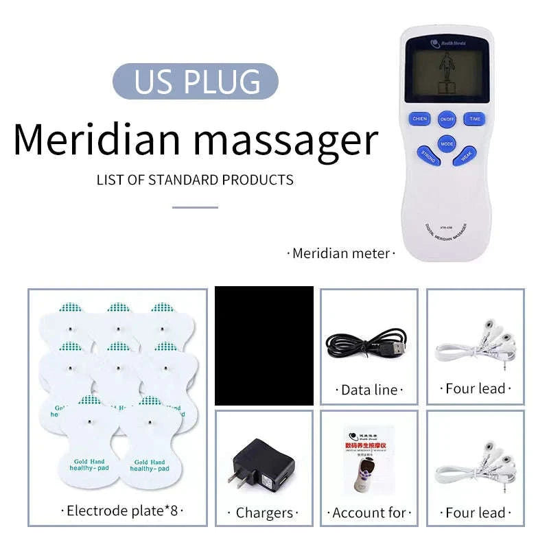 Electric TENS Muscle Stimulator Massager-US PLUG