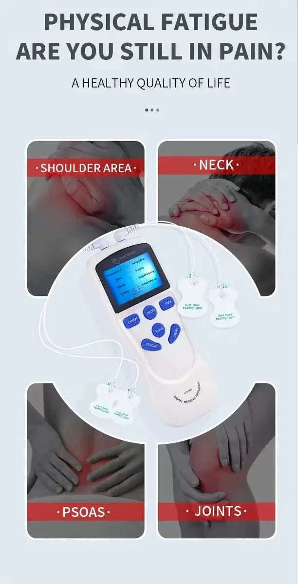 Electric TENS Muscle Stimulator Massager-US PLUG
