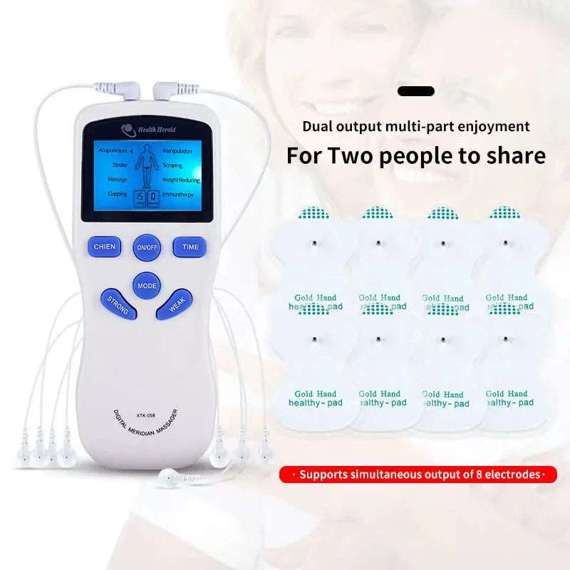 Electric TENS Muscle Stimulator Massager-US PLUG